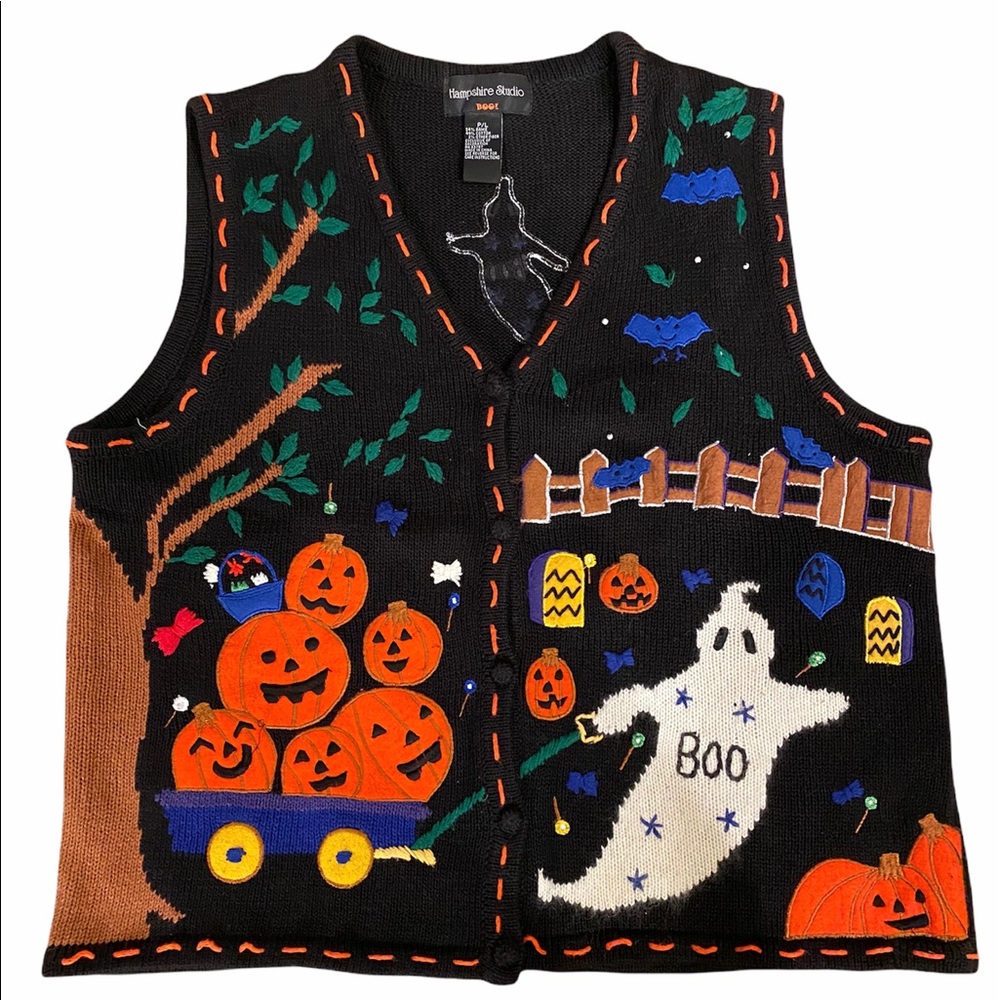 Hampshire Studio Halloween Ghost/Pumpkin Vest PL